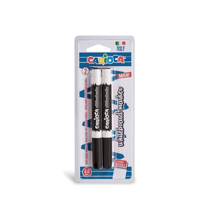 Rotulador Pizarra Carioca Punta Fina Negro Blister 2 Uds | Universal Española S,A, | Pack 24 Unidades