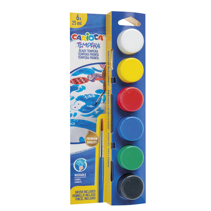 Tempera Carioca 25 ml blister 6 colores surtidos Universal Española Imagen principal del producto