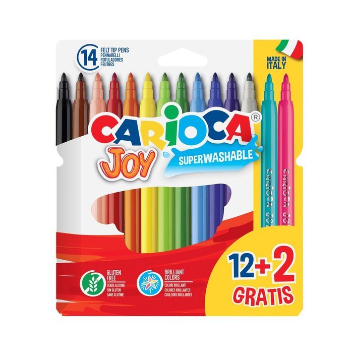 Rotulador Carioca Joy 12 Colores + 2 Gratis Universal Española