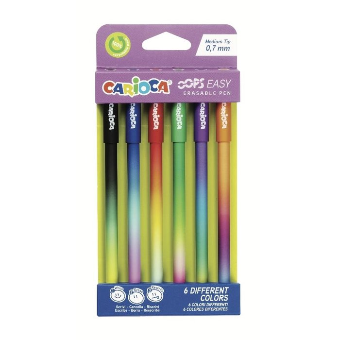 Bolígrafo Carioca Oops Easy Blister 6 Colores Surtidos Universal Española Imagen principal del producto