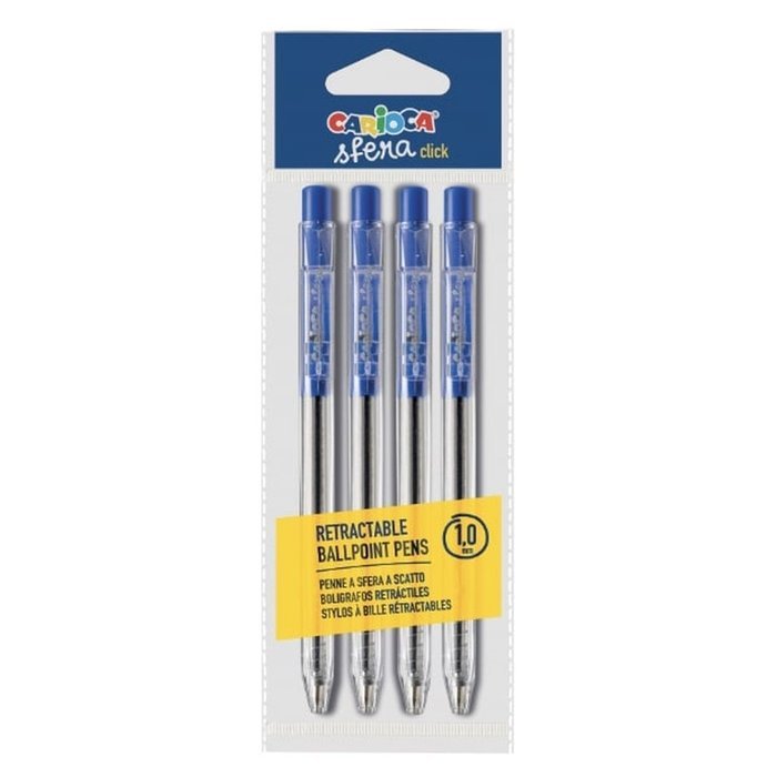 BOLIGRAFO CARIOCA SFERA BLISTER 4 UDS AZUL | 12 UNIDADES | (UNIVERSAL ESPAÑOLA S,A,)