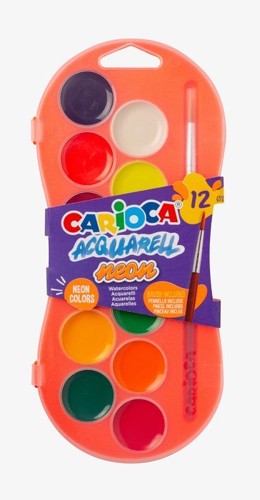 Acuarelas Carioca Neon 12 Colores Universal Española Imagen principal del producto