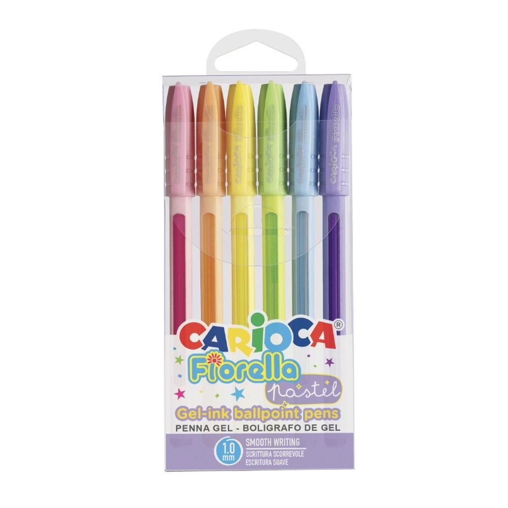 Boligrafo Carioca Fiorella 6 Colores Pastel Universal Española Imagen principal del producto