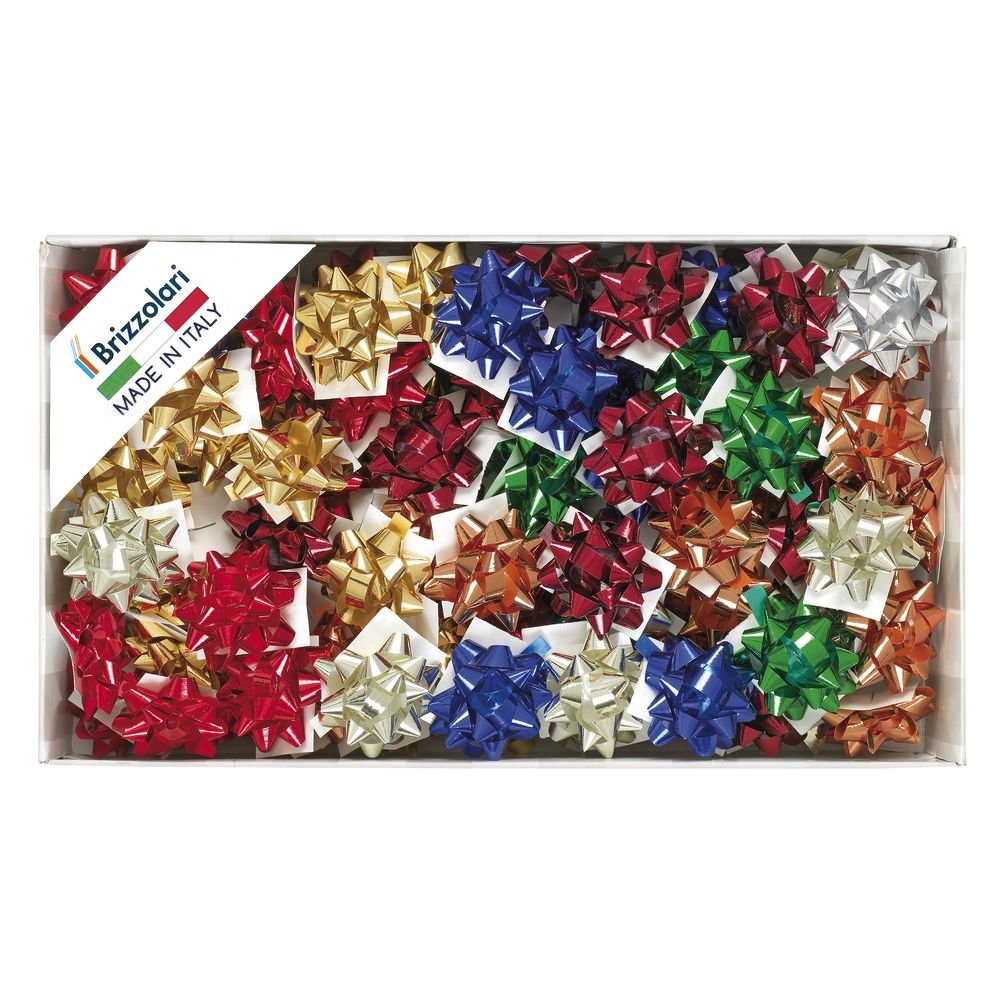 Caja 100 Cocas Cinta Brillo 35 mm Colores Metalizados Brizzolari
