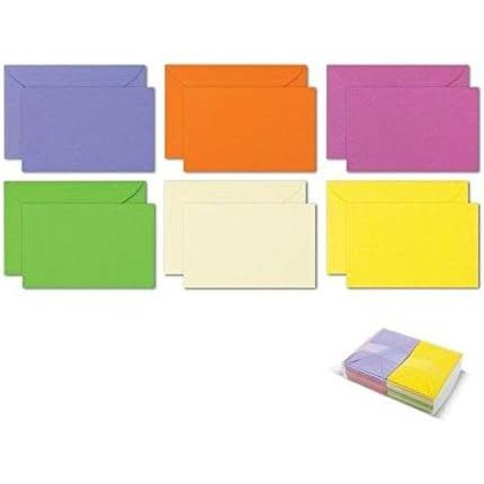 Caja 100 Tarjetas y Sobres Colores Surtidos Capri SADOCH Imagen principal del producto