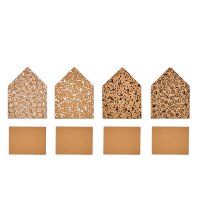 Sobres Kraft Diseños Surtidos con Sobre 100U 7.5x5.5 cm SADOCH