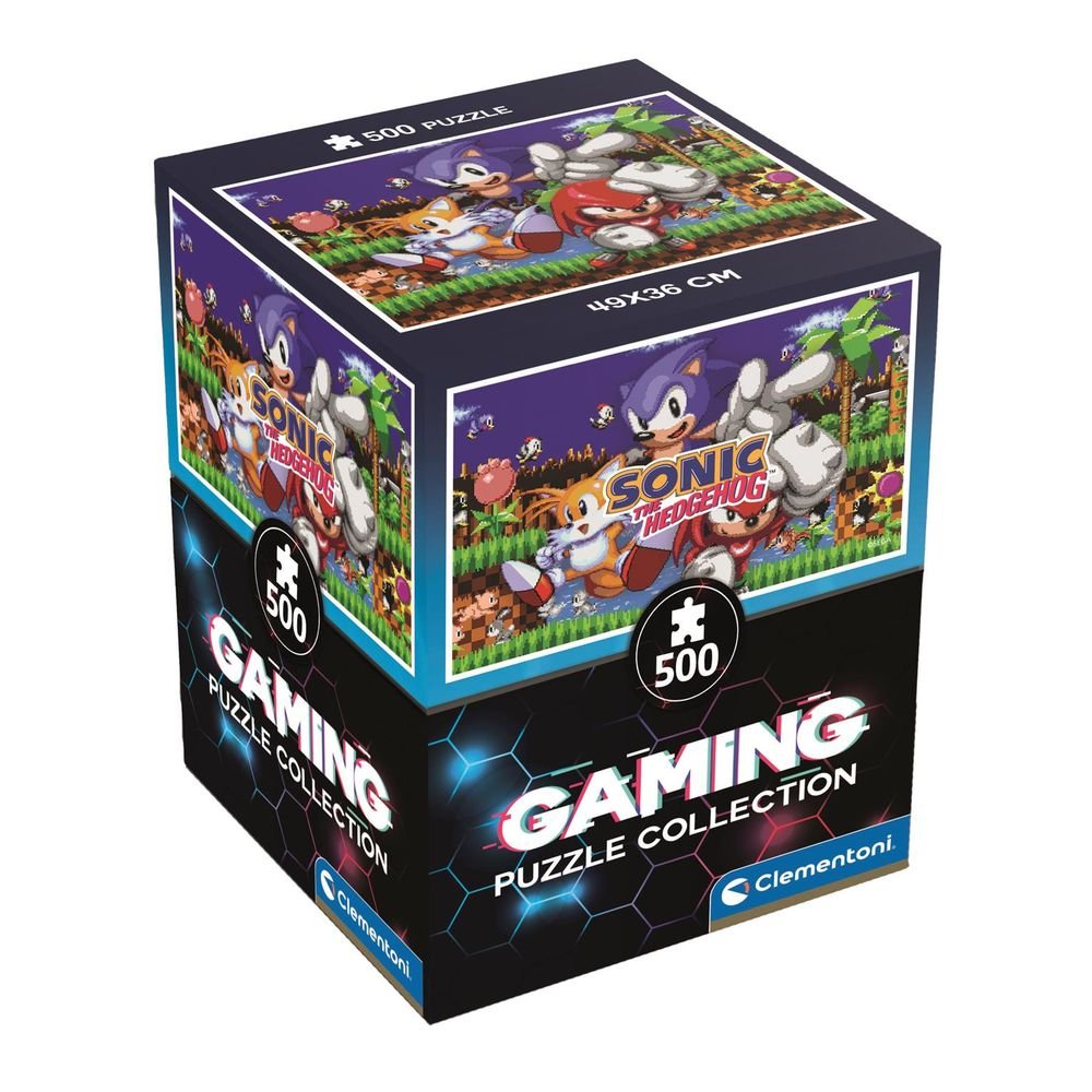 Puzle 500 Cubo Gaming Sonic 64 Bit Clementoni Puzzles