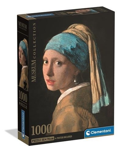 Puzle 1000 Museum Vermeer La Chica de la Perla CLEMENTONI PUZZLES