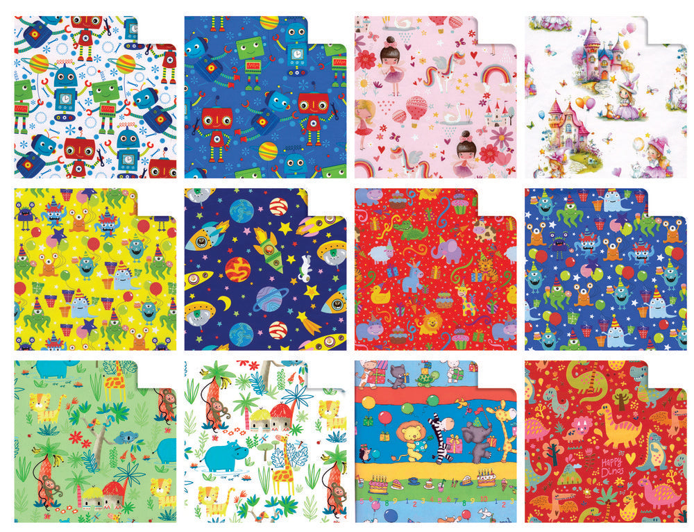 Expositor 50 Rollo Papel Regalo 70x200 Todo Año Infantil Su Marca Imagen principal del producto