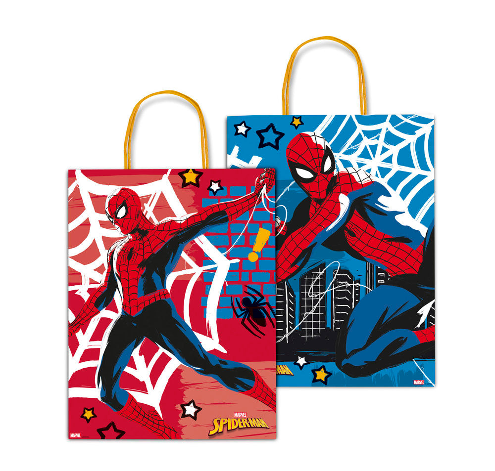 BOLSA ASA RETORCIDA INFANTIL DISEÃO MARVEL 34,5X26X12 SURTI | SADOCH | ENVASE 25 UDS. UNIDAD | 8006715236927 Imagen principal del producto