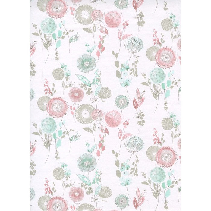 BOBINA PAPEL REGALO TODO AÑO 31CM FLORES FONDO BLANCO | SADOCH | 1 UNIDAD | 8006715271133 Imagen principal del producto