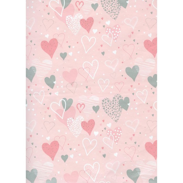 BOBINA PAPEL REGALO 31CM CORAZONES TONOS SUAVES | SADOCH | 1 UNIDAD | 8006715271232 Imagen principal del producto