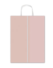 BOLSA REGALO ASA RETORCIDALUNARES ROSA Y KRAFT 26X36X12CM | SADOCH | 1 UNIDAD | 8006715292862