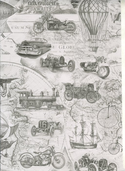 Papel regalo bobina 31 cm Medios de Transporte Vintage SADOCH Imagen principal del producto