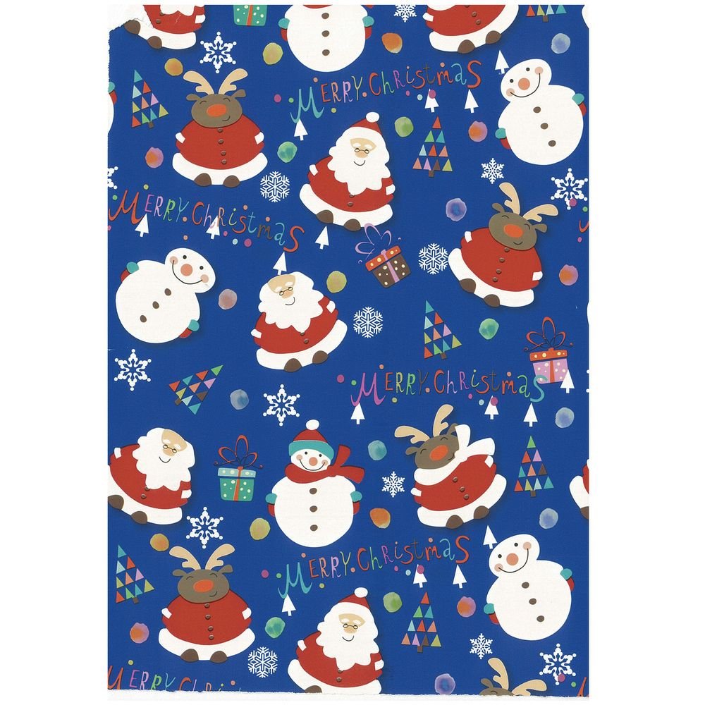 BOBINA PAPEL REGALO 31CM PAPA NOEL CON RENOS Y MUÑECOS GORDI | SADOCH | 1 UNIDAD | 8006715332209