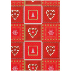 BOBINA PAPEL REGALO 62CM PATCHWORK ROJO NAVIDAD | SADOCH | 1 UNIDAD | 8006715332490