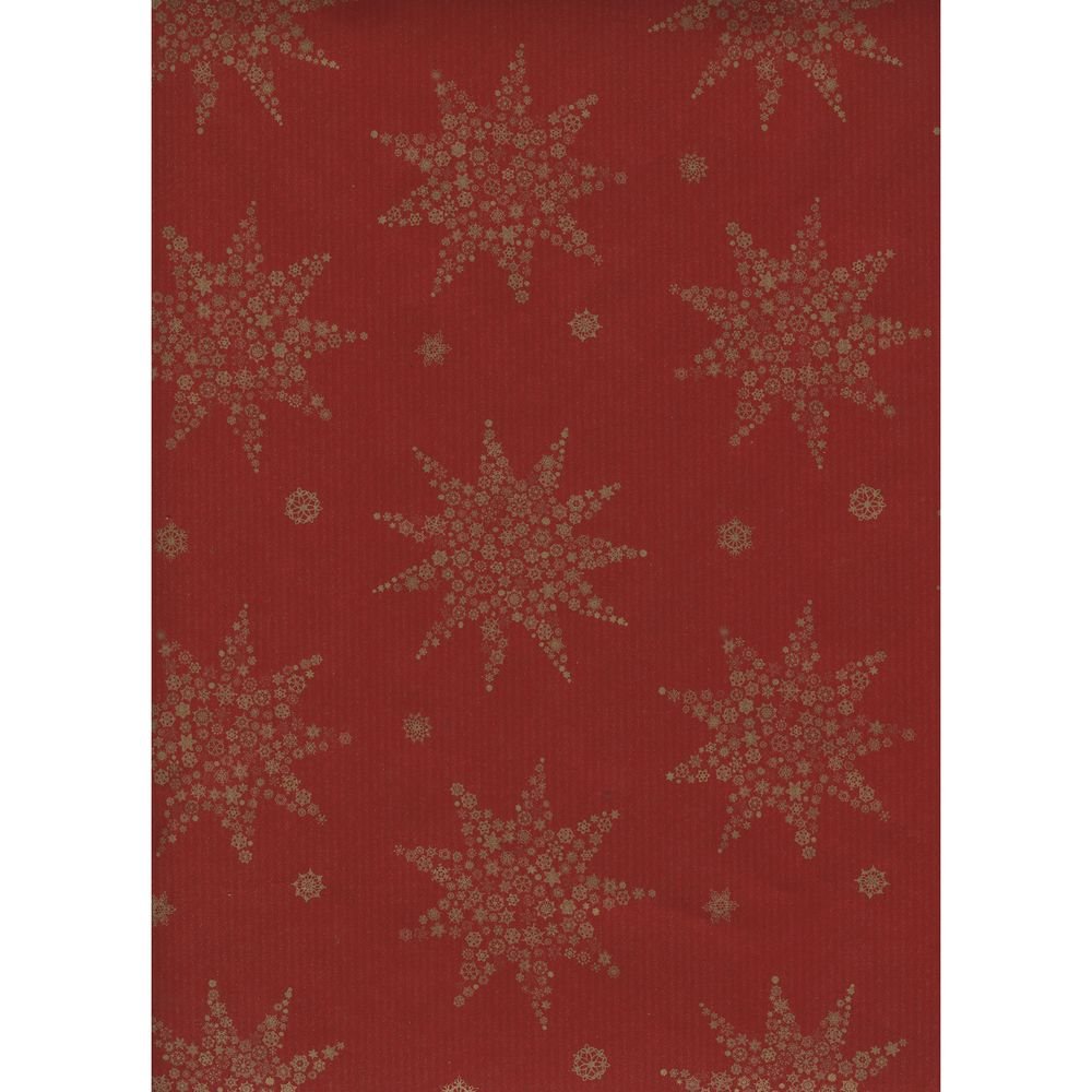 BOBINA PAPEL REGALO 31CM ESTRELLAS FONDO ROJO | SADOCH | 1 UNIDAD | 8006715332605 Imagen principal del producto