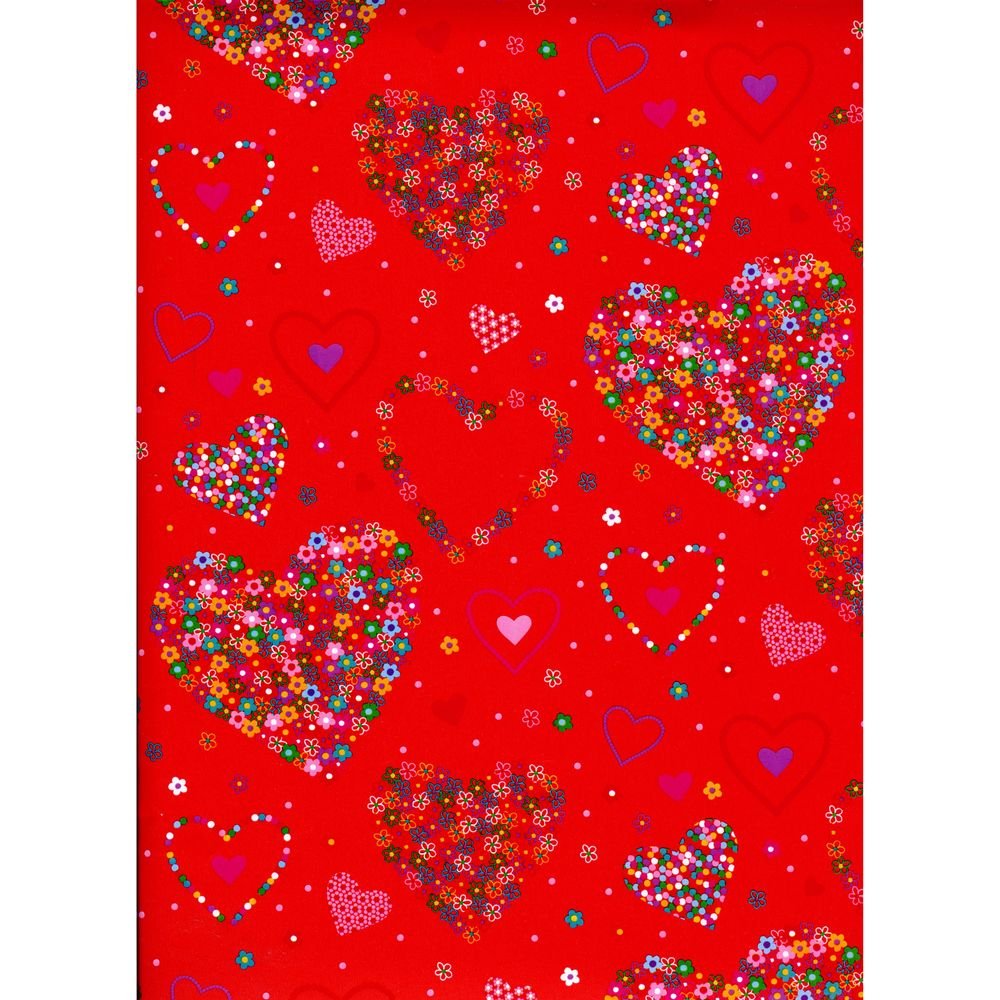 Bobina papel regalo 31 cm corazones flores Sadoch