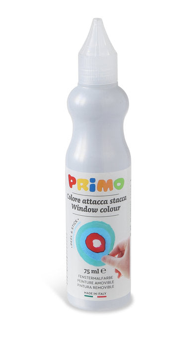PINTURA PARA VIDRIO 75 ML PLATA | 6 UNIDADES | (PRIMO)