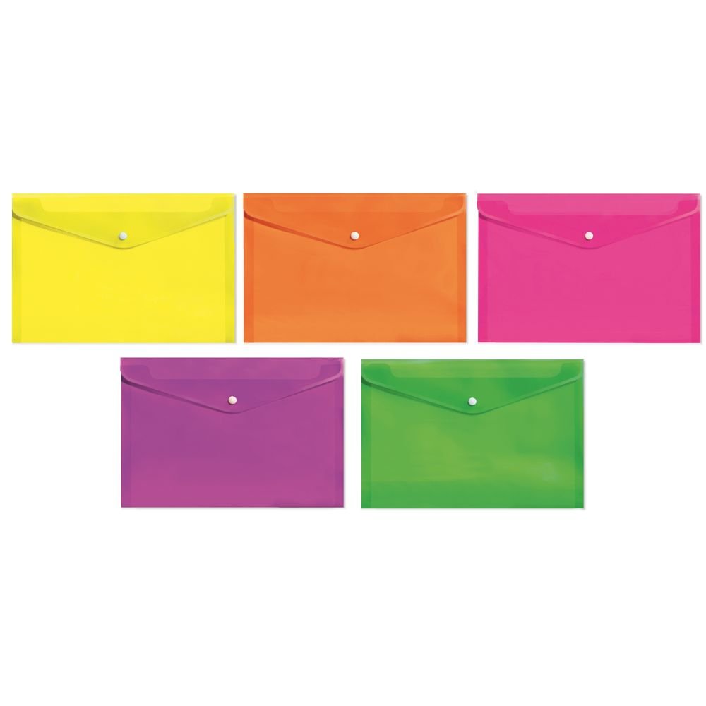Pack 12 sobres A4 broche botón fluor surtidos ARDA Imagen principal del producto