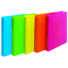 CARPETA 4 ANILLAS 30 MM FLUOR COLORES SURTIDOS | 12 UNIDADES | (ARDA)