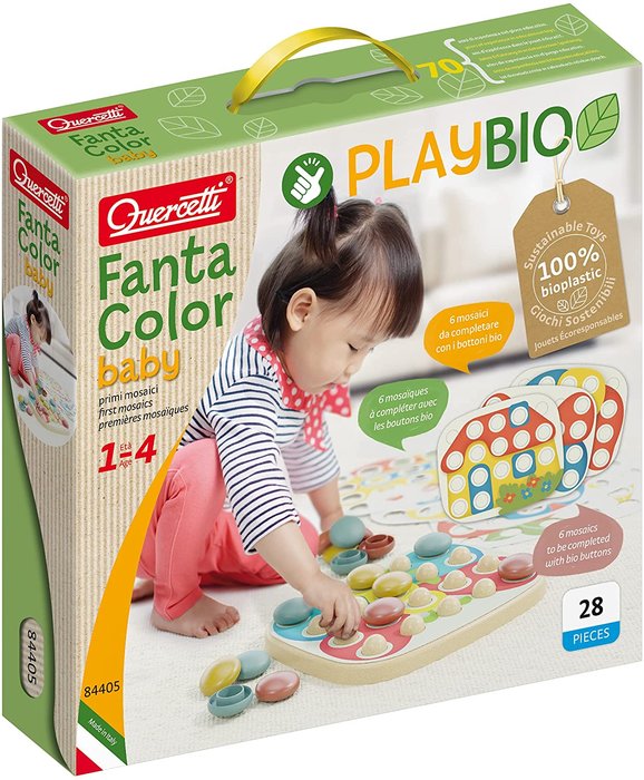 Playbio & Wood Baby Fantacolor 28 Piezas Quercetti