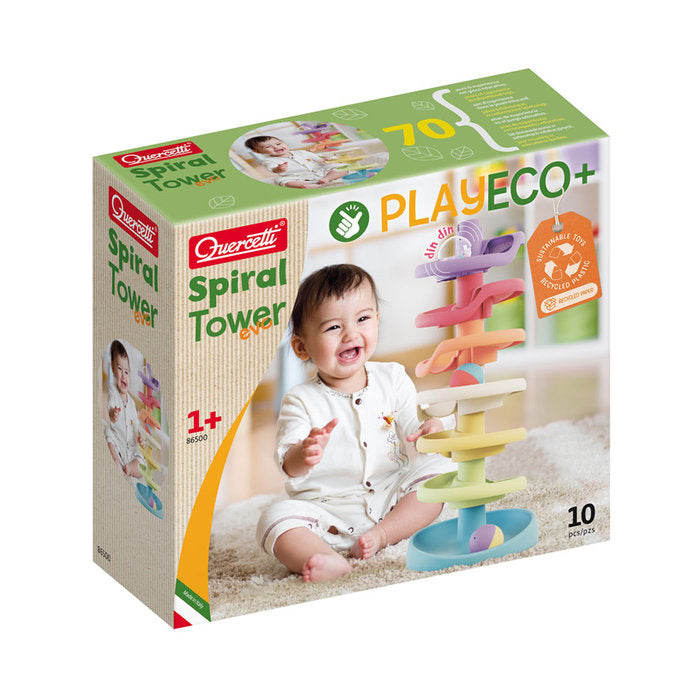 Playbio & Wood Torre Espiral 10 Piezas Quercetti