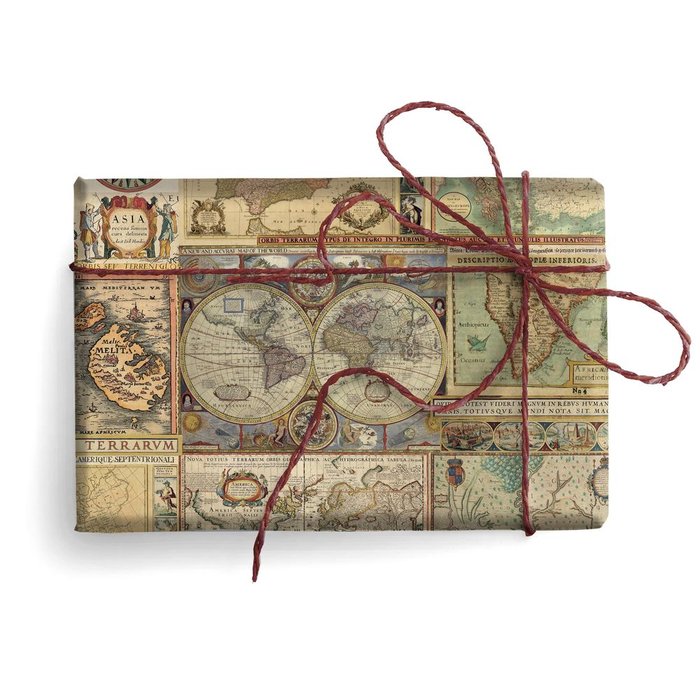 EXPOSITOR 25 UNIDADES PAPEL REGALO MAPAS | KARTOS | ENVASE 25 UDS. UNIDAD | 8009162325107 Imagen principal del producto