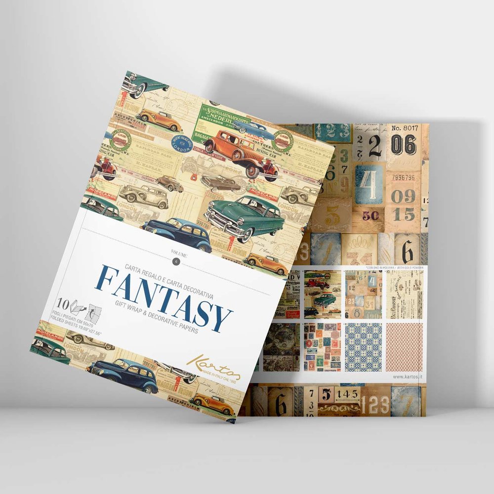 Cuaderno Papel Decorativo Fantasia 50x70 10 Papeles PAPELERIA KARTOS