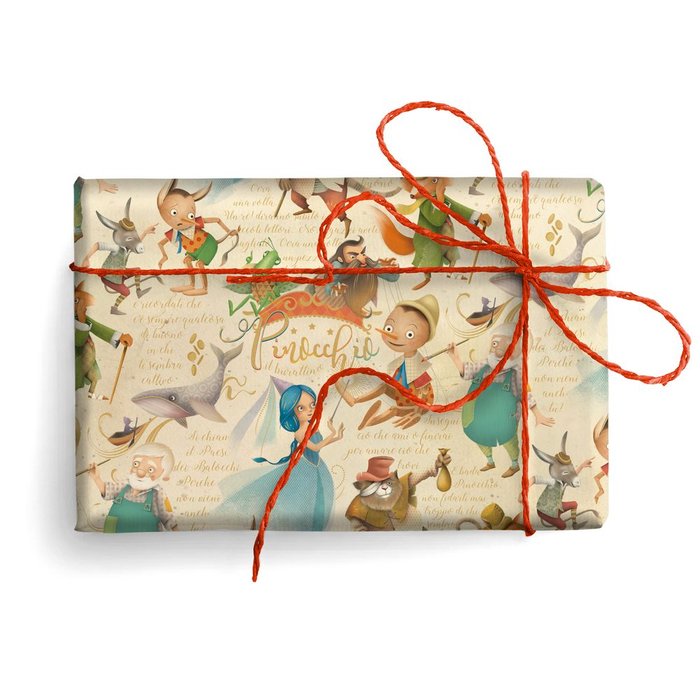 EXPOSITOR 25 UNIDADES PAPEL REGALO PINOCHO | KARTOS | ENVASE 25 UDS. UNIDAD | 8009162381080 Imagen principal del producto