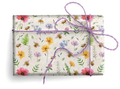 EXPOSITOR 25 UNIDADES PAPEL REGALO FLORES Y ABEJAS | KARTOS | ENVASE 25 UDS. UNIDAD | 8009162381394 Imagen principal del producto