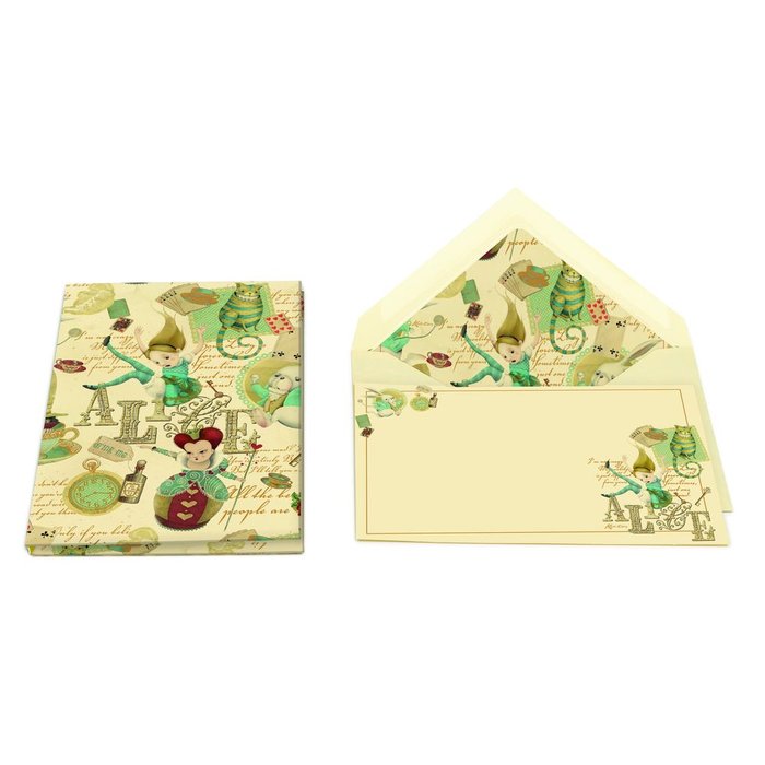 PORTAFOLIO CON SET CARTAS ALICIA MEDIO | 5 UNIDADES | (KARTOS) Imagen principal del producto