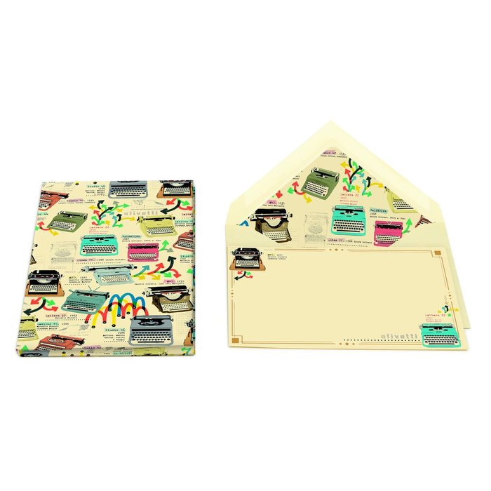 PORTAFOLIO CON SET CARTAS OLIVETTI MEDIO | 5 UNIDADES | (KARTOS) Imagen principal del producto