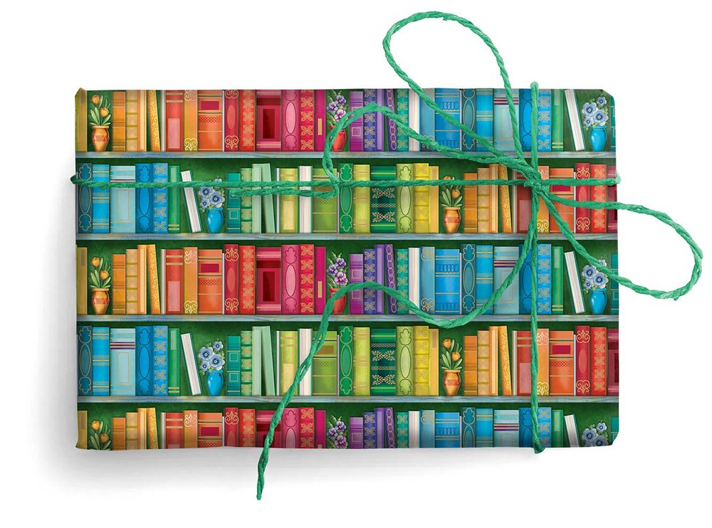 Expositor 25 Unidades Papel Regalo Libreria Arcoiris con Oro Marca Regalo Kartos
