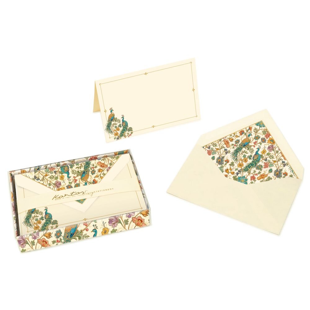 Caja expositora con 10 set cartas pavo real Florentino Regalo Karto