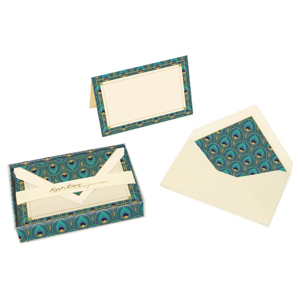 Caja expositora con 10 set cartas Art Deco Pavo Real Regalo Kartos Imagen principal del producto