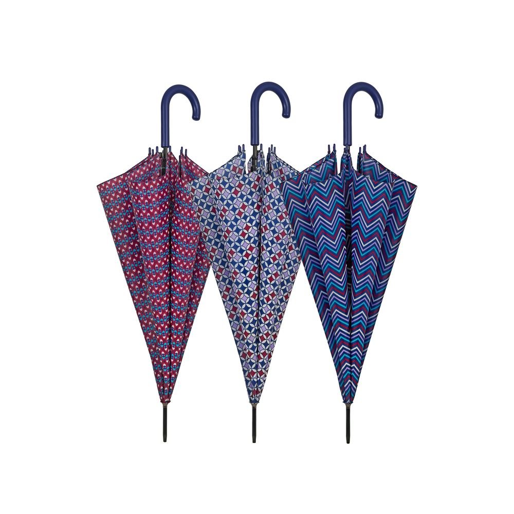 Paraguas 51mujer 61/8 Aut Geometrico Marca Perletti