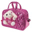 BOLSO ROSA CON PELUCHE PERRO BLANCO CON LAZO | PERLETTI TOYS | 1 UNIDAD | 8015831130828