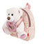 MOCHILA ROSA CON PELUCHE OSO BLANCO LOVE TEDDY | PERLETTI TOYS