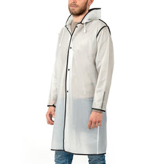 CHUBASQUERO HOMBRE SEMI TRANSPARENTE BORDE NEGRO TALLA L | PERLETTI | 1 UNIDAD | 8015831142128