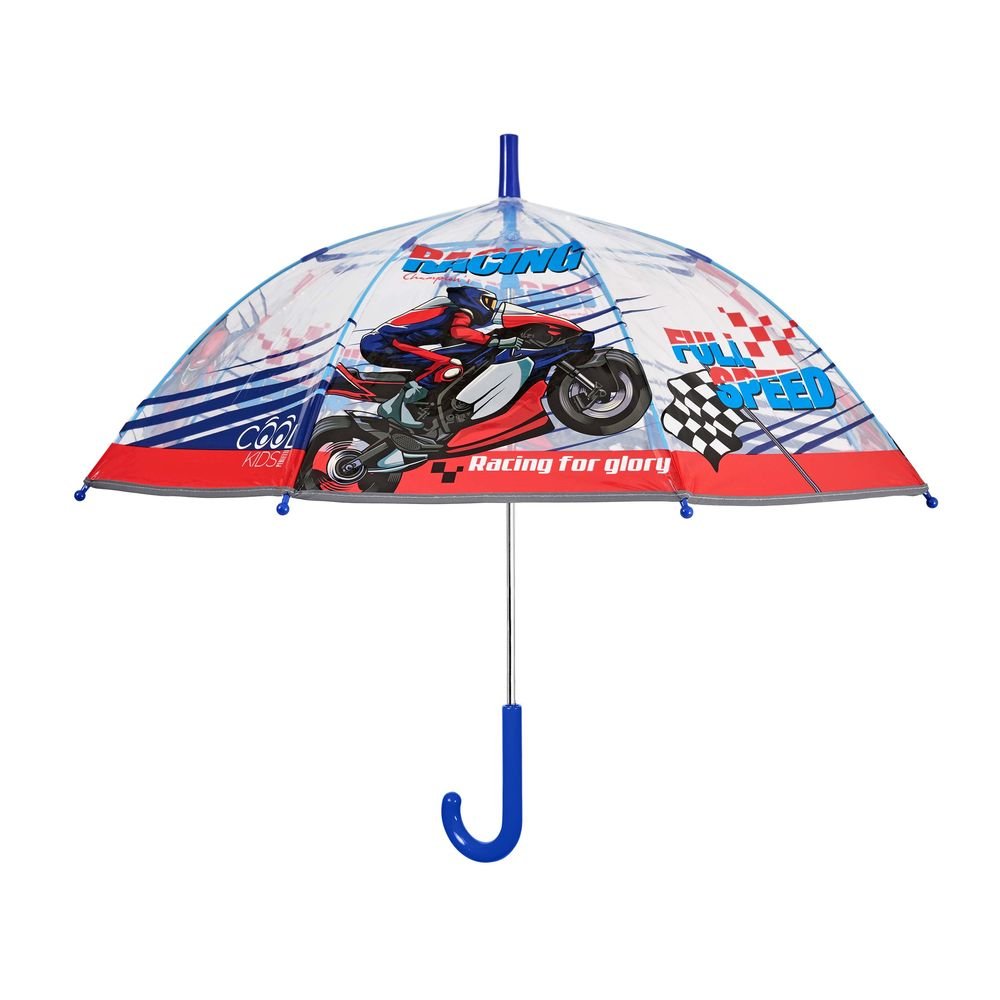 Paraguas infantil 45/8 Man Poe Moto transparente Perletti Imagen principal del producto