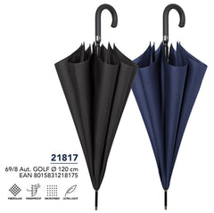 PARAGUAS HOMBRE GOLF 69/8 AUT, COLORES SOLIDOS LIGEROS | PERLETTI | 1 UNIDAD | 8015831218175