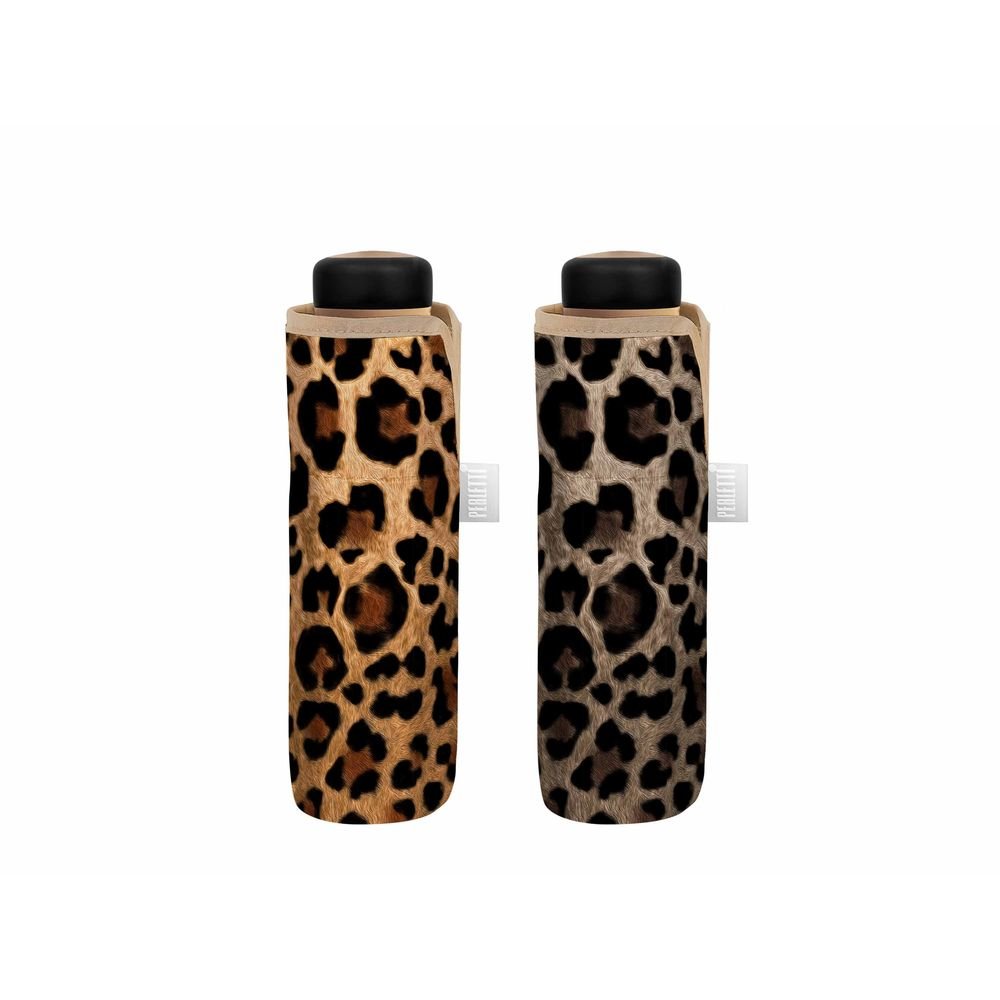 Paraguas Mujer Plegable 51/6 Man Light Leopardo PERLETTI
