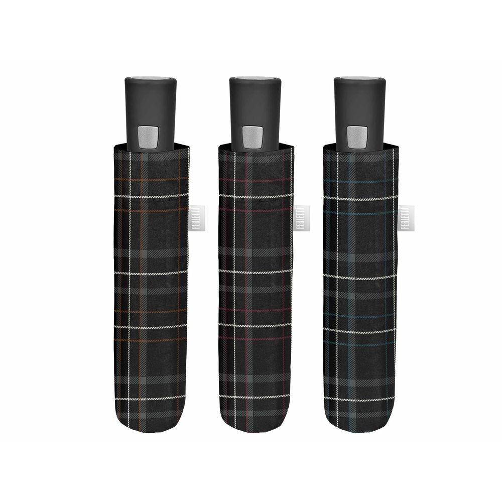 Paraguas Hombre Plegable 54/8 Cuadros Marca Perletti Imagen principal del producto