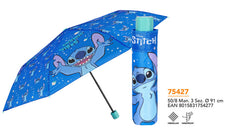 PARAGUAS INFANTIL MINI PLEGABLE 50/8 MAN, 3 SECT, LILO & STI | PERLETTI | 1 UNIDAD | 8015831754277