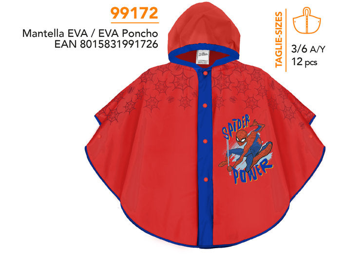 Impermeable Spiderman Eva Pack 12 unidades PERLETTI