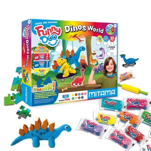 JUEGO MOLDEAR CON PLASTILINA DINOUSAURIOS | 1 UNIDADES | (MITAMA JUGUETES)