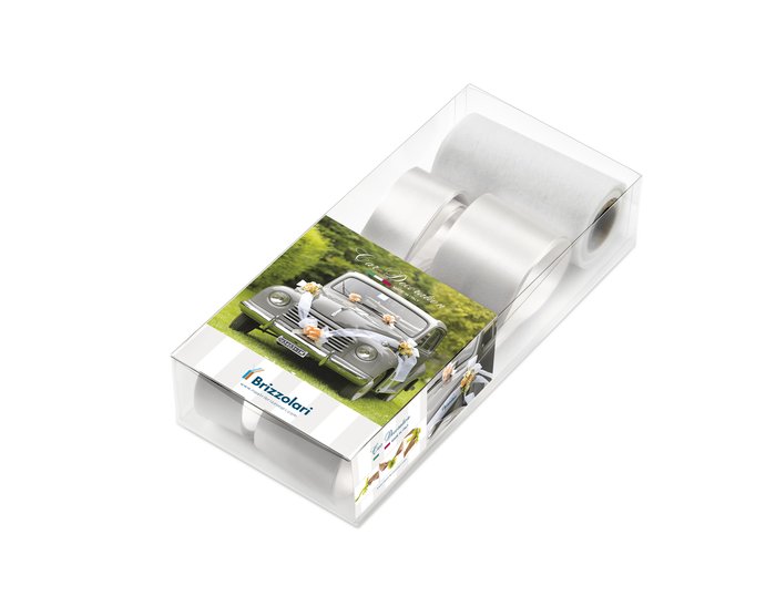 KIT DECORACION PARA COCHE BODA 5501 BLANCO | BRIZZOLARI | 1 UNIDAD | 8031653333902