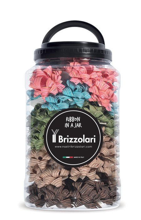 Bote 70 Cocas Estrellas Rafia 65 mm Colores Surtidos Brizzolari