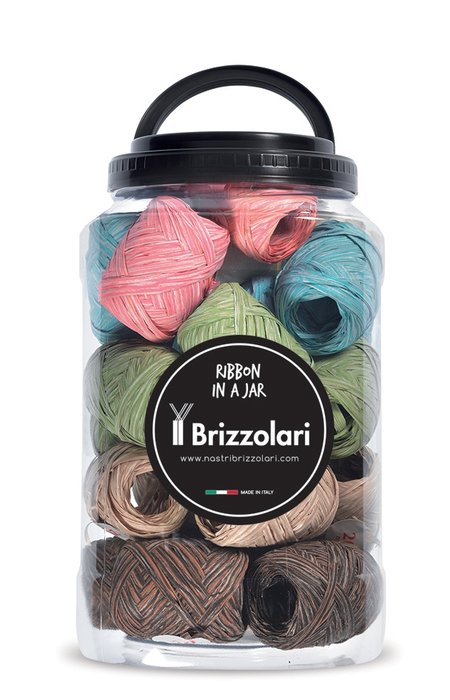 BOTE 25 BOBINAS RAFIA 20M COLORES SURTIDOS | BRIZZOLARI | 1 UNIDAD | 8031653426178